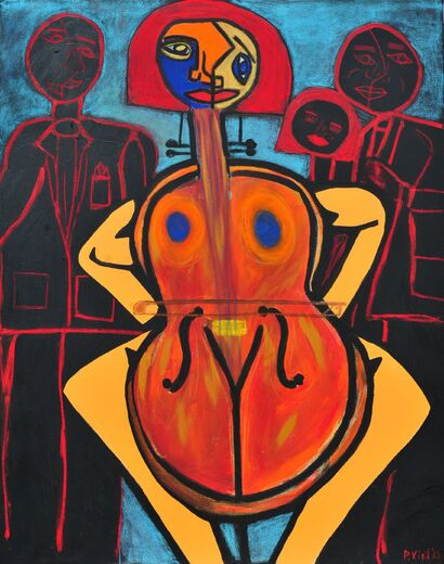 Cello - A Paint Artwork by Peter Vigil