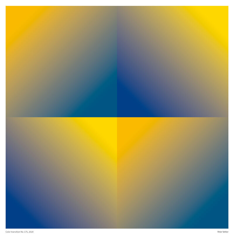 Color transition No.171 - a Paintings by Peter Vetter