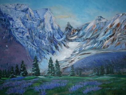 Bear\'s Tooth of the Beartooth Wilderness, Montana - a Paint Artowrk by eleanor guerrero