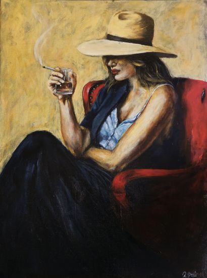 Whiskey & Smoke - a Paintings Artwork by Roma Bankowski 