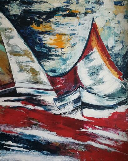 regata - A Paint Artwork by cinzia trabucchi