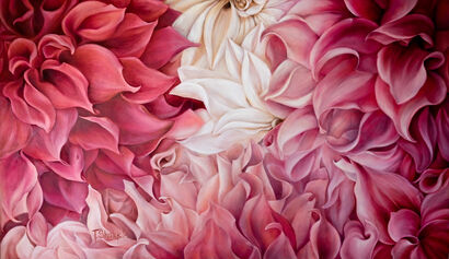dahlias - a Paint Artowrk by Tanya Shark