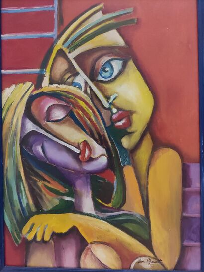 Gli amanti - A Paint Artwork by Ernesto  Zanetti 