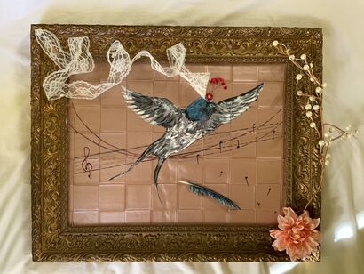 L\'hirondelle se marie - a Paint Artowrk by Elodie AVATI