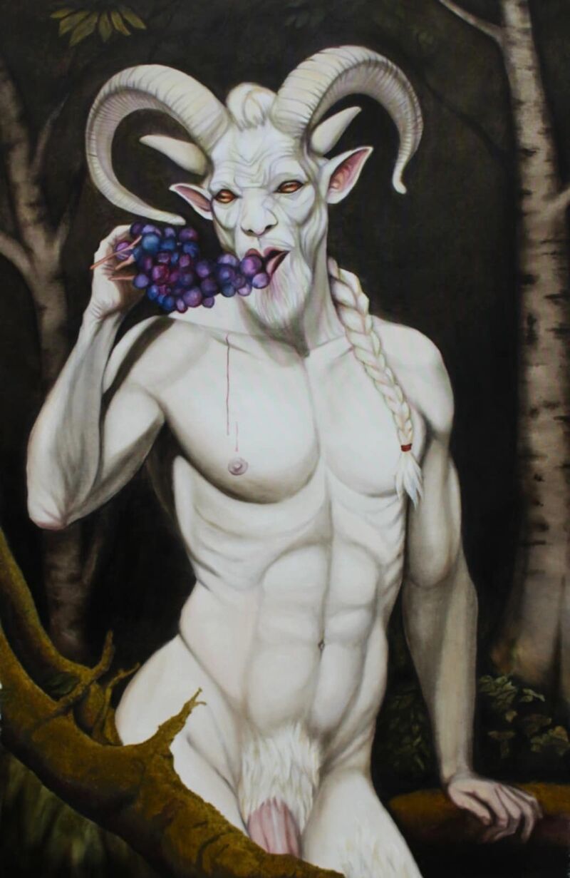 The satyr and the grapes - a Paint by Jimmy Richter