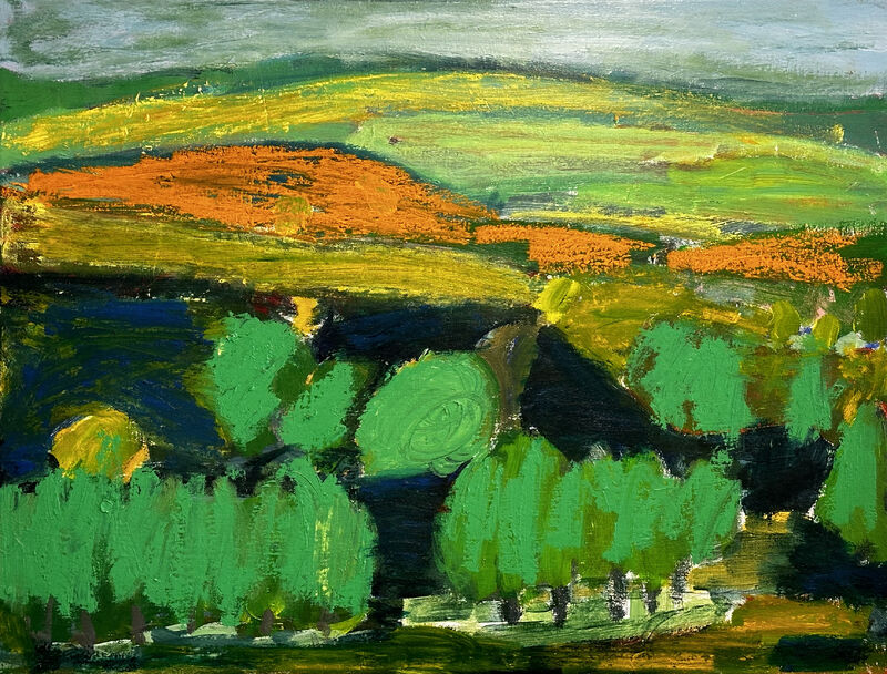 On the way to the mountains - a Paintings by Tina Barahanos