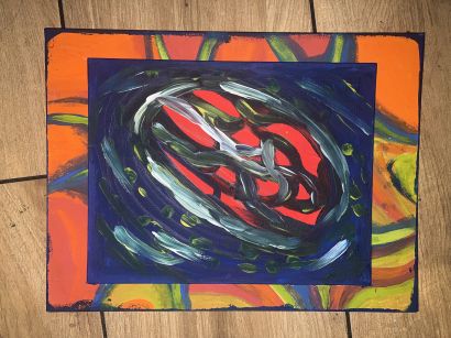 cacao the birth of civilization - a Paint Artowrk by gladys corado