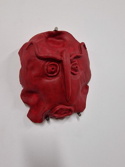 Red Mask - A Sculpture & Installation Artwork by rabbitmasterpiece 