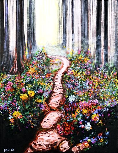 Walking Toward the Light - a Paint Artowrk by HsunArt