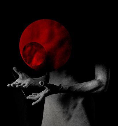 Human Body and Physiognomy - Red - Primordial Moon - a Photographic Art Artowrk by MURAYAMA KAN