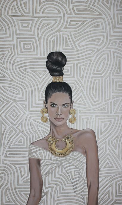 Gold Jewelry - a Paint Artowrk by Angela Saavedra