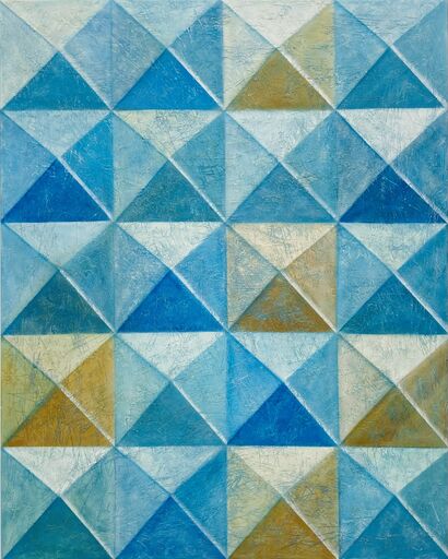 Diamond Composition - Blue - a Paint Artowrk by Francesca Sganzerla