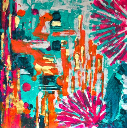 Orange Sea / for Expometro Barcelona 2025 - a Paint Artowrk by Zoe Kuester