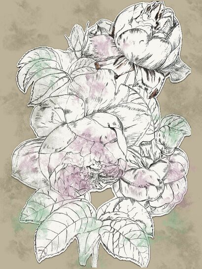 Roses - a Digital Graphics and Cartoon Artowrk by Caroline Andrieu