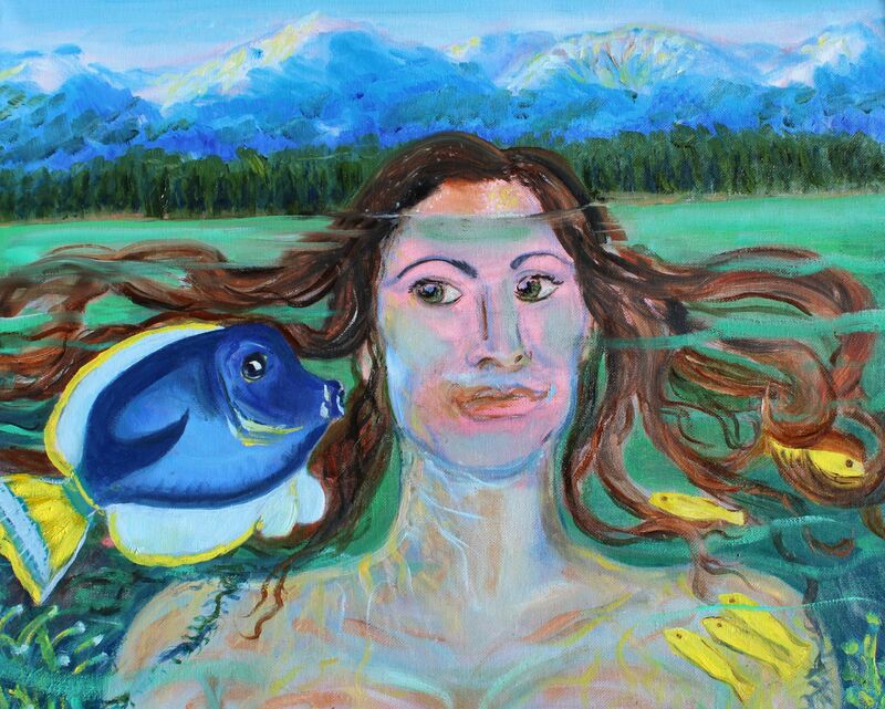 Head in the Rockies, Heart in the Sea - a Paint by eleanor guerrero