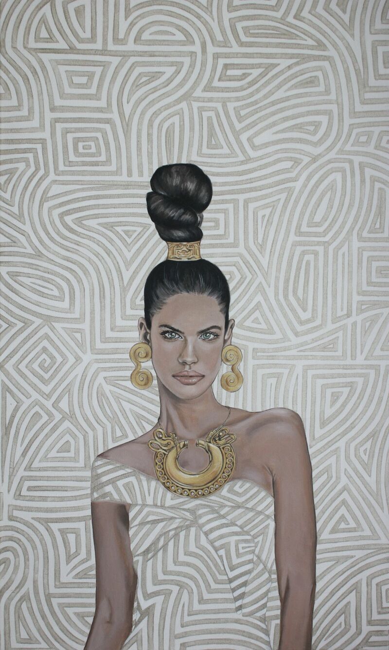 Gold Jewelry - a Paint by Angela Saavedra