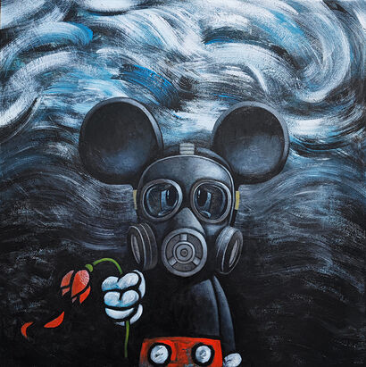 Mickey's Frustration - A Paint Artwork by Michael Kwong