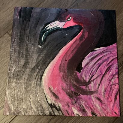 Flamingo days - a Paint Artowrk by Alexis Coffin
