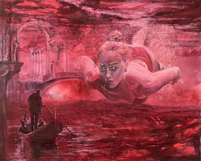 Submerged III - Memoria Rossa - a Paint Artowrk by HEIKE LIN TRIEBEL