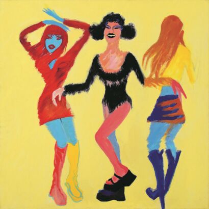 Le tre amiche - A Paint Artwork by Rudina Simicija