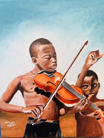 The Violin - A Paint Artwork by Nate Art