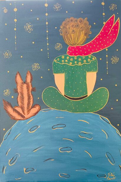 Conversa com a Raposa - O Pequeno Principe - A Paint Artwork by Flá Canti 