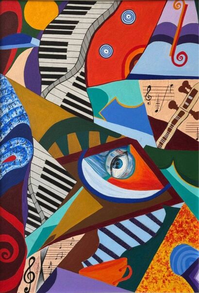 The Realm of the hidden Mind - a Paint Artowrk by Farzaneh Manzory Nian