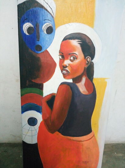 lady of the past - A Paint Artwork by Jeremiah Ludaka