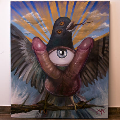 Prendere un piccione con due fave - A Paint Artwork by SAPO