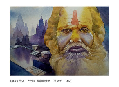 Hermit - A Paint Artwork by Mr. Paul or painter babu
