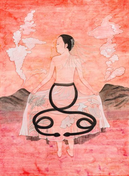 Dance with Serpent - a Paint Artowrk by Wei Lu