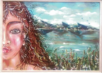 La ragazza del lago - A Paint Artwork by Greta Gurizzan