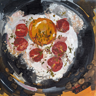 Fried eggs. Day 5 - a Paint Artowrk by Kateryna Ivonina
