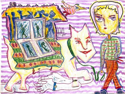 beast essence of waiting  - a Paint Artowrk by Michael Kykot