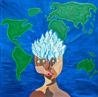 Psychological effect of climate change - a Paint Artowrk by Mina Maria The