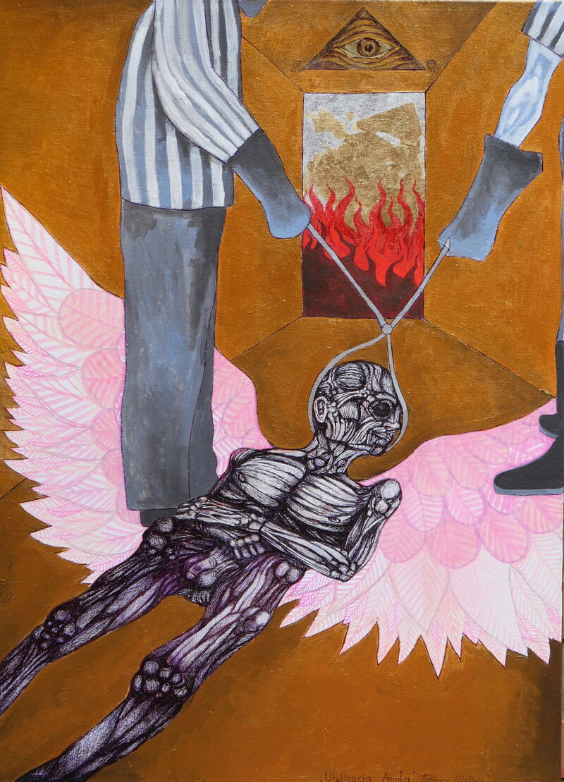 Angel Disposal - a Paint by Michał Piotrkowicz