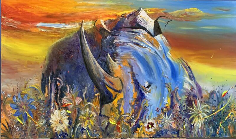 Sweet rhino - a Paint by Gianfranco Combi
