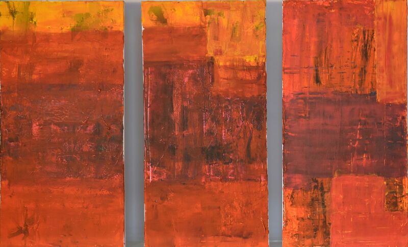 The triptych of journey - The transition - a Paint by Andrea Castello