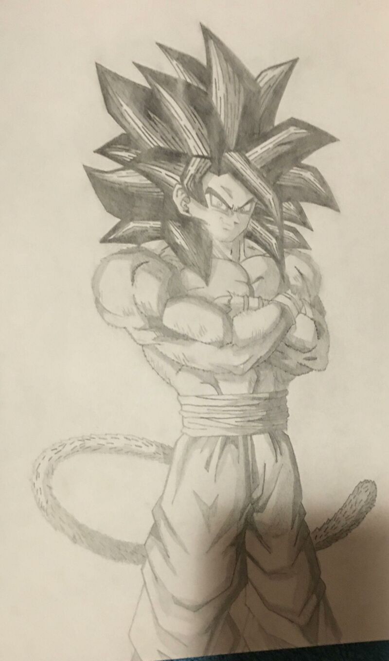 GOKU SSJ4  - a Paintings by Youssef Zarroqi