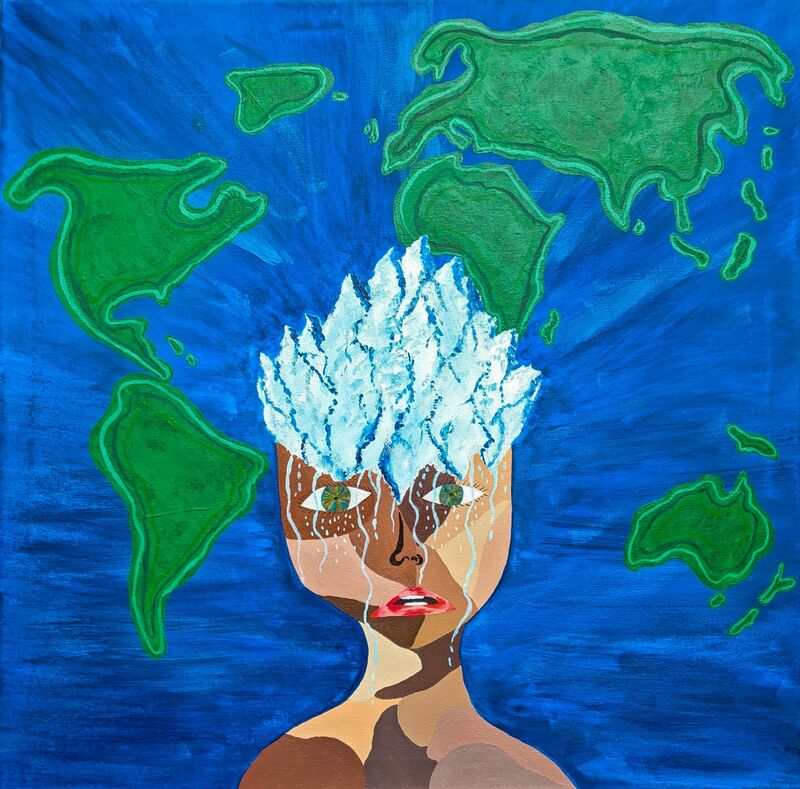 Psychological effect of climate change - a Paint by Mina Maria The
