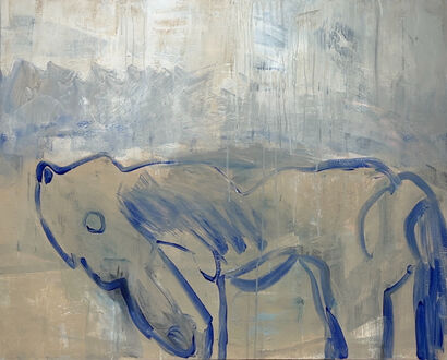 Holding one’s breath - a Paint Artowrk by Kosti