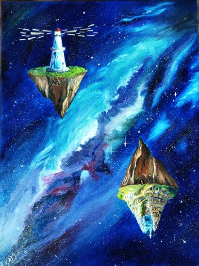 space island  - A Paint Artwork by marina Olesik 