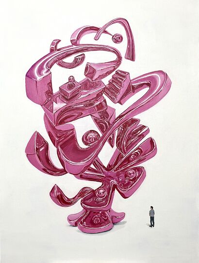 Pink Museum 2  - a Paint Artowrk by Kartikey Sharma