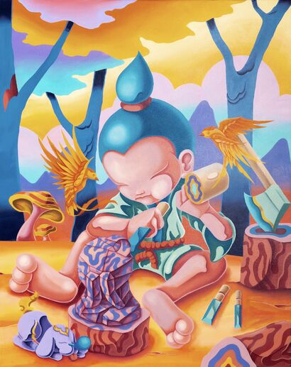 Carpenter - a Paint Artowrk by Wuttinun Kotisathiankul