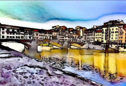 Ponte Vecchio e Lungarni - a Photographic Art Artowrk by Letterio Scopelliti