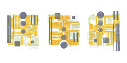 Schlemmer (I, II and III) Triptych - A Paint Artwork by HABITO prints