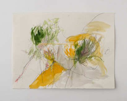 Flowers and thorns - a Paint Artowrk by Lili Cohen Prah-ya