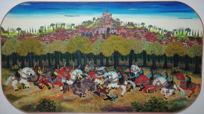 La battaglia dei castellani - A Paint Artwork by Nino Camardo 