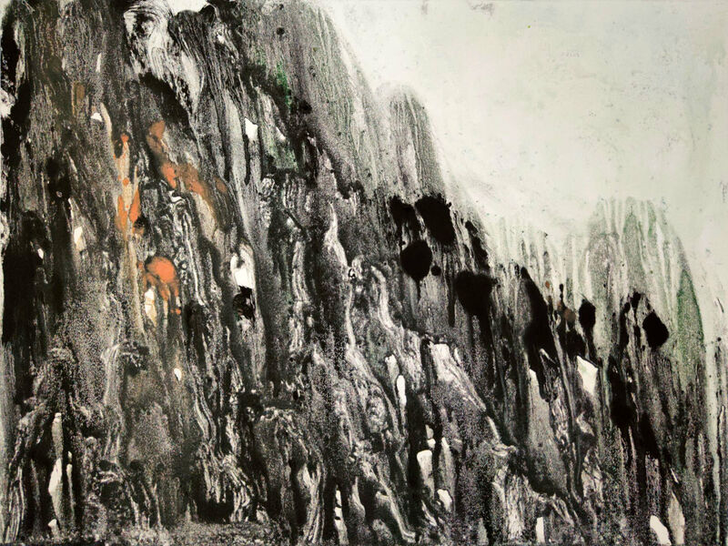 Black mountain no.4 - a Paint by Baixue Lin