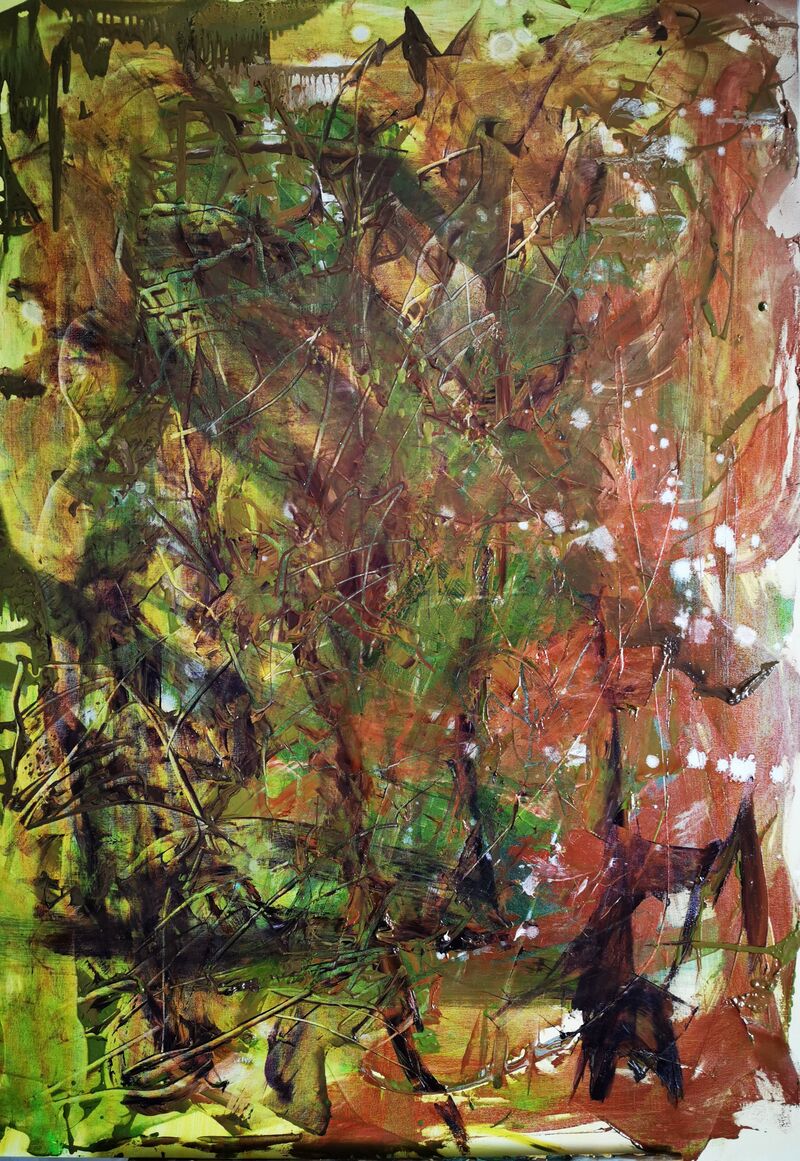 Hiding in Forest - a Paint by SOPHIE ARLETTE MARIE JOURDAIN DE THIEULLOY